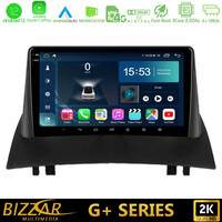 Bizzar g+ Series Renault Megane 2 2002-2008 8core Android12 6+128gb Navigation Multimedia Tablet 9 u-g-Rn0717