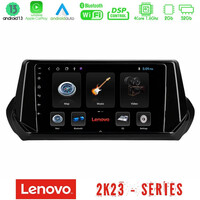 Lenovo car pad Peugeot 208 2019-2023 4core Android 13 2+32gb Navigation Multimedia Tablet 9 u-len-Pg1071