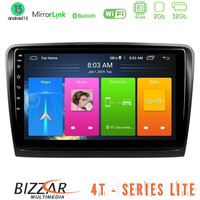 Bizzar 4t Series Skoda Superb 2008-2015 4core Android13 2+32gb Navigation Multimedia Tablet 10 u-lvb-Sk0817