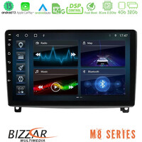 Bizzar m8 Series Peugeot 407 8core Android13 4+32gb Navigation Multimedia Tablet 9 u-m8-Pg1119