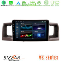 Bizzar m8 Series Toyota Corolla 2002-2006 8core Android13 4+32gb Navigation Multimedia Tablet 9 u-m8-Ty0254