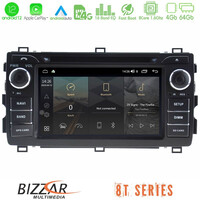 Bizzar oem Toyota Auris 2013-2016 8core Android12 4+64gb Navigation Multimedia Deckless 7 με Carplay/androidauto (Oem Style) u-mtf-Ty9534
