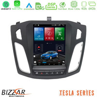 Bizzar Tesla Series 8core Android13 4+64gb Ford Focus 2012-2018 Navigation Multimedia Tablet 9.7 u-tqg-Fd8001