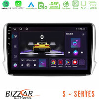 Bizzar s Series Peugeot 208/2008 8core Android13 6+128gb Navigation Multimedia Tablet 10 u-s-Pg0164