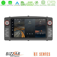 Bizzar oem Toyota Corolla 2002-2006 8core Android12 4+32gb Navigation Multimedia Deckless 7 με Carplay/androidauto u-8t-Ty012