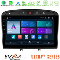 Bizzar Ultra Series Peugeot 308/rcz 8core Android13 8+128gb Navigation Multimedia Tablet 9 u-ul2-Pg705b