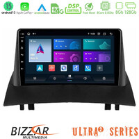 Bizzar Ultra Series Renault Megane 2 2002-2008 8core Android13 8+128gb Navigation Multimedia Tablet 9 u-ul2-Rn0717