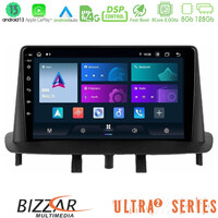 Bizzar Ultra Series Renault Megane 3 2009-2013 8core Android13 8+128gb Navigation Multimedia Tablet 9 u-ul2-Rn0718