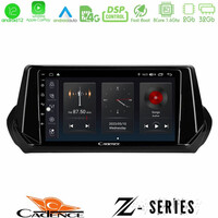 Cadence z Series Peugeot 208 2019-2023 8core Android12 2+32gb Navigation Multimedia Tablet 9 u-z-Pg1071