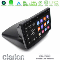 Clarion Gl700 Lite Series 8core Android11 6+128gb Fiat Doblo 2002-2009 Navigation Multimedia Tablet 10 με Carplay &Amp; Android Auto u-G76l-Ft1892