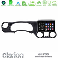 Clarion Gl700 Lite Series 8core Android11 6+128gb Jeep Wrangler 2011-2014 Navigation Multimedia Tablet 9 με Carplay &Amp; Android Auto u-G76l-Jp0787