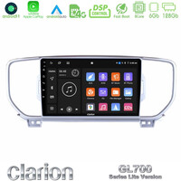 Clarion Gl700 Lite Series 8core Android11 6+128gb kia Sportage 2016-2018 Navigation Multimedia Tablet 9 με Carplay &Amp; Android Auto u-G76l-Ki0033