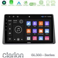 Clarion Gl300 Series Dacia Duster 2022-2024 4core Android11 2+32gb Navigation Multimedia Tablet 9″ με Carplay &Amp; Android Auto u-gl3-Dc1127