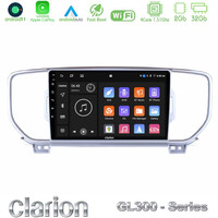 Clarion Gl300 Series 4core Android11 2+32gb kia Sportage 2016-2018 Navigation Multimedia Tablet 9 με Carplay &Amp; Android Auto u-gl3-Ki0033