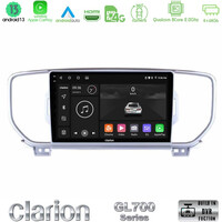 Clarion Gl700 Series 8core Android13 4+64gb kia Sportage 2016-2018 Navigation Multimedia Tablet 9 με Carplay &Amp; Android Auto u-gl7-Ki0033