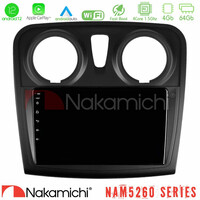 Nakamichi Nam5260 Series 4core Android12 4+64gb Dacia Dokker 2014-2021 Navigation Multimedia Tablet 9 με Carplay & Android Auto u-n44-Dc1132