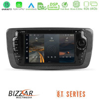 Bizzar oem Seat Ibiza 2008-2012 8core Android13 4+64gb Navigation Multimedia Deckless 7 με Carplay/androidauto u-8t-St24