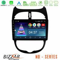 Bizzar nd Series 8core Android13 2+32gb Peugeot 206 Navigation Multimedia Tablet 9 u-nd-Pg0540