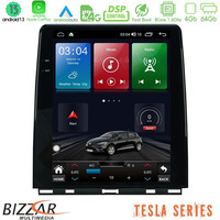 Bizzar Tesla Series 8core Android13 4+64gb Renault Clio 5 2020-2024 Navigation Multimedia Tablet 9.7 u-tqg-Rn8005
