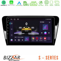 Bizzar s Series Skoda Octavia 7 8core Android13 6+128gb Navigation Multimedia Tablet 10 u-s-Sk007