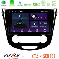Bizzar xt2 Series 4core Android13 2+32gb Nissan Qashqai j11 (Manual A/c) Navigation Multimedia Tablet 10 u-xt2-Ns0004m