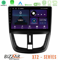 Bizzar xt2 Series 4core Android13 2+32gb Peugeot 207 Navigation Multimedia Tablet 9 u-xt2-Pg0688