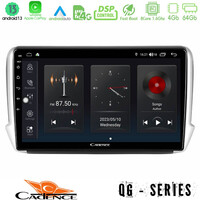 Cadence qg Series 8core Android13 4+64gb Peugeot 208/2008 Navigation Multimedia Tablet 10 u-qg-Pg0164