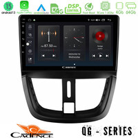Cadence qg Series 8core Android13 4+64gb Peugeot 207 Navigation Multimedia Tablet 9 u-qg-Pg0688