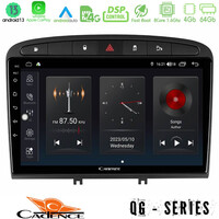 Cadence qg Series 8core Android13 4+64gb Peugeot 308/rcz Navigation Multimedia Tablet 9 u-qg-Pg705b