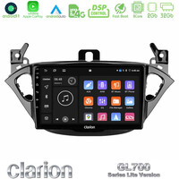 Clarion Gl700 Lite Series 8core Android11 2+32gb Opel Corsa E/adam Navigation Multimedia Tablet 9 με Carplay &Amp; Android Auto u-G72l-Op0425