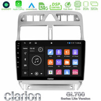 Clarion Gl700 Lite Series 8core Android11 2+32gb Peugeot 307 2002-2008 Navigation Multimedia Tablet 9 με Carplay &Amp; Android Auto u-G72l-Pg0655