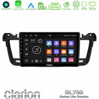 Clarion Gl700 Lite Series 8core Android11 2+32gb Peugeot 508 2010-2018 Navigation Multimedia Tablet 9 με Carplay &Amp; Android Auto u-G72l-Pg0704