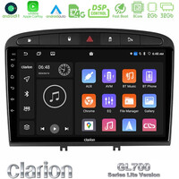 Clarion Gl700 Lite Series 8core Android11 2+32gb Peugeot 308/rcz Navigation Multimedia Tablet 9 με Carplay &Amp; Android Auto u-G72l-Pg705b