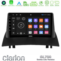 Clarion Gl700 Lite Series 8core Android11 2+32gb Renault Megane 2 2002-2008 Navigation Multimedia Tablet 9 με Carplay &Amp; Android Auto u-G72l-Rn0717