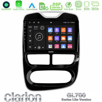 Clarion Gl700 Lite Series 8core Android11 2+32gb Renault Clio 2012-2016 Navigation Multimedia Tablet 10 με Carplay &Amp; Android Auto u-G72l-Rn783
