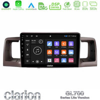 Clarion Gl700 Lite Series 8core Android11 2+32gb Toyota Corolla 2002-2006 Navigation Multimedia Tablet 9 με Carplay &Amp; Android Auto u-G72l-Ty0254