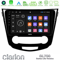 Clarion Gl700 Lite Series 8core Android11 6+128gb Nissan Qashqai j11 (Manual A/c) Navigation Multimedia Tablet 10 με Carplay &Amp; Android Auto u-G76l-Ns0004m