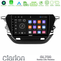 Clarion Gl700 Lite Series 8core Android11 6+128gb Opel Corsa f 2019-2023 Navigation Multimedia Tablet 9 με Carplay &Amp; Android Auto u-G76l-Op1740