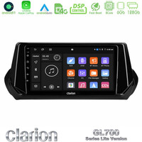 Clarion Gl700 Lite Series 8core Android11 6+128gb Peugeot 208 2019-2023 Navigation Multimedia Tablet 9 με Carplay &Amp; Android Auto u-G76l-Pg1071