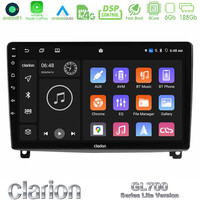 Clarion Gl700 Lite Series 8core Android11 6+128gb Peugeot 407 Navigation Multimedia Tablet 9 με Carplay &Amp; Android Auto u-G76l-Pg1119