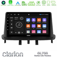 Clarion Gl700 Lite Series 8core Android11 6+128gb Renault Megane 3 2009-2013 Navigation Multimedia Tablet 9 με Carplay &Amp; Android Auto u-G76l-Rn0718