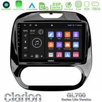 Clarion Gl700 Lite Series 8core Android11 6+128gb Renault Captur 2013-2019 (Manual ac) Navigation Multimedia Tablet 9 με Carplay &Amp; Android Auto u-G76l-Rn748m