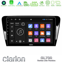 Clarion Gl700 Lite Series 8core Android11 6+128gb Skoda Octavia 7 Navigation Multimedia Tablet 10 με Carplay &Amp; Android Auto u-G76l-Sk007