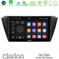 Clarion Gl700 Lite Series 8core Android11 6+128gb Skoda Fabia 2015-2021 Navigation Multimedia Tablet 9 με Carplay &Amp; Android Auto u-G76l-Sk0150