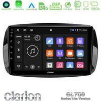 Clarion Gl700 Lite Series 8core Android11 6+128gb Smart 453 Navigation Multimedia Tablet 9 με Carplay &Amp; Android Auto u-G76l-Sm0861