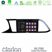 Clarion Gl700 Lite Series 8core Android11 6+128gb Seat Leon 2013 – 2019 Navigation Multimedia Tablet 9 με Carplay &Amp; Android Auto u-G76l-St0790