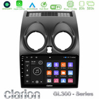 Clarion Gl300 Series 4core Android11 2+32gb Nissan Qashqai j10 Navigation Multimedia Tablet 9 με Carplay &Amp; Android Auto u-gl3-Ns0264