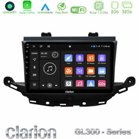 Clarion Gl300 Series 4core Android11 2+32gb Opel Astra k 2015-2019 Navigation Multimedia Tablet 9 με Carplay &Amp; Android Auto u-gl3-Op0113