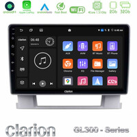 Clarion Gl300 Series 4core Android11 2+32gb Opel Astra j 2010-2014 Navigation Multimedia Tablet 9 με Carplay &Amp; Android Auto u-gl3-Op0367