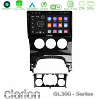 Clarion Gl300 Series 4core Android11 2+32gb Peugeot 3008 Auto a/c Navigation Multimedia Tablet 9 με Carplay &Amp; Android Auto u-gl3-Pg0163